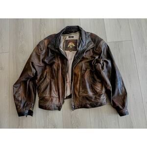 Vtg Wilsons Adventure Bound Leather Bomber XL - Restored